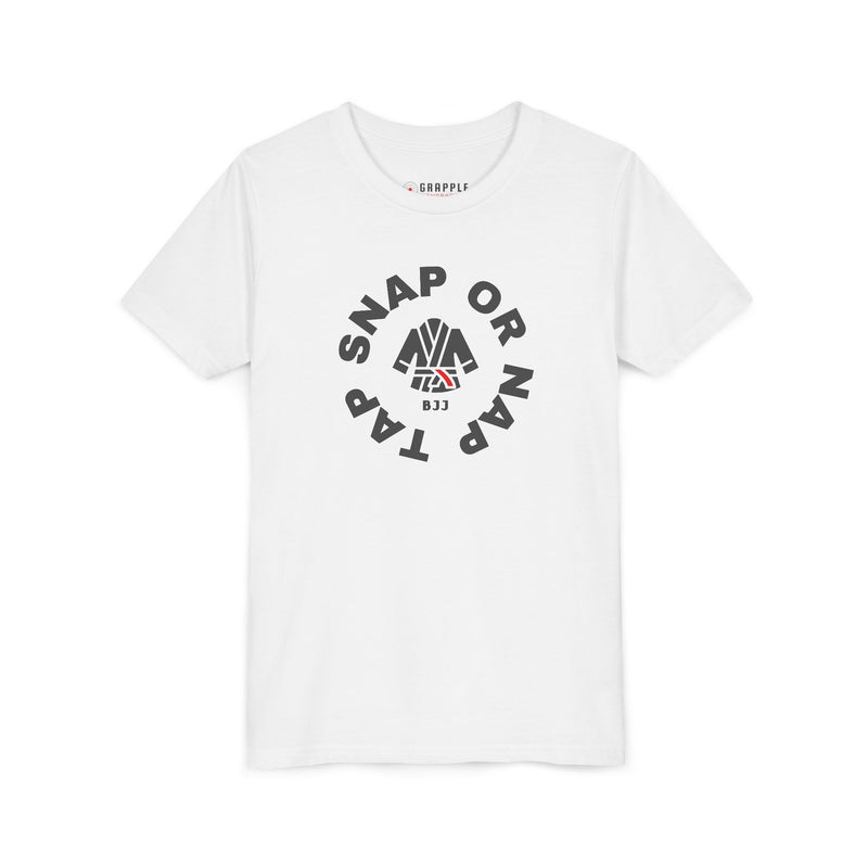 Youth Tap Snap or Nap Kids Jiu Jitsu T Shirt