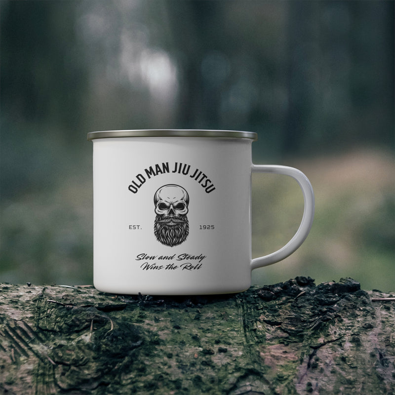 Old Man Jiu Jitsu Enamel Camping Mug