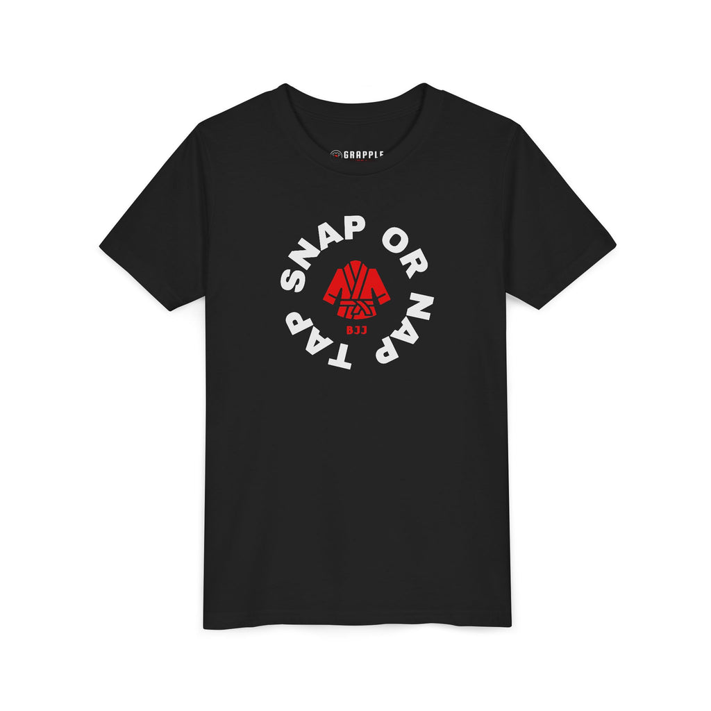 Youth Tap Snap or Nap Kids Jiu Jitsu T Shirt