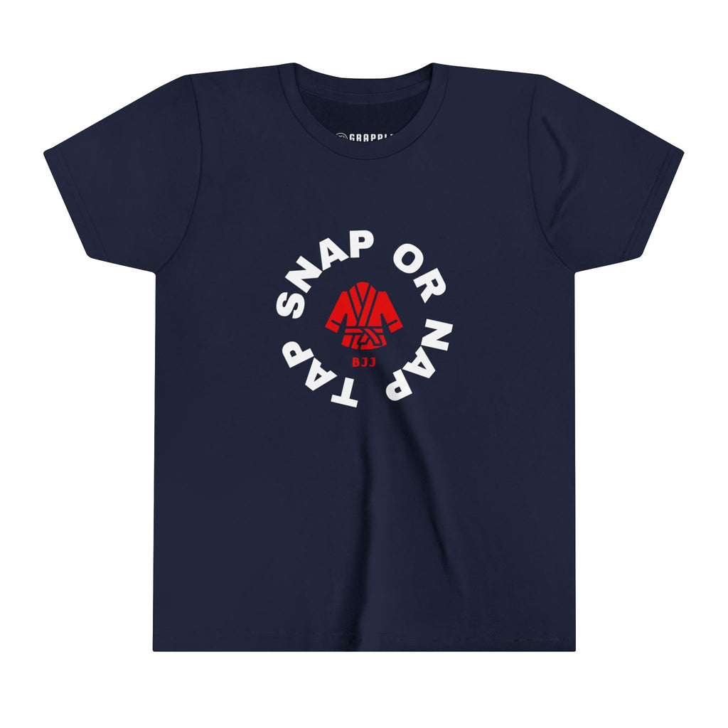 Youth Tap Snap or Nap Kids Jiu Jitsu T Shirt