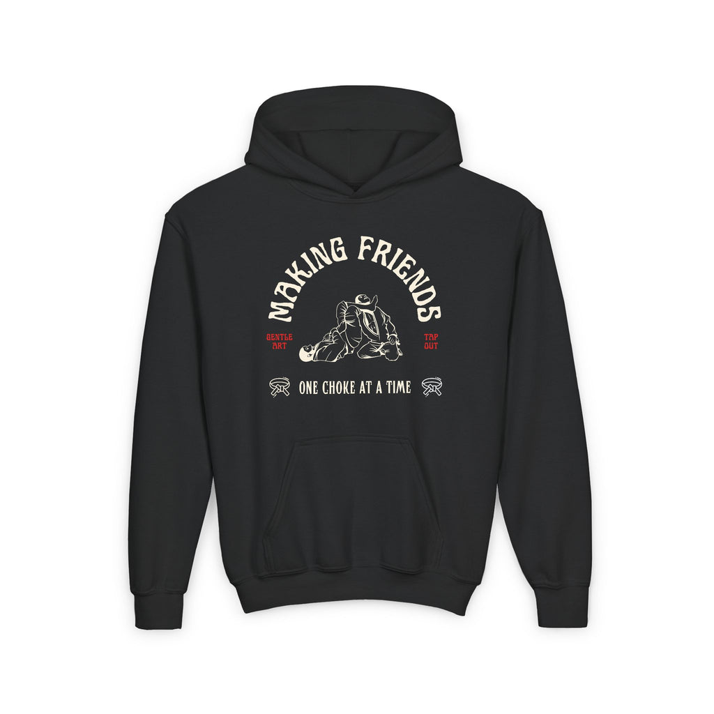 BJJ Making Friends Kids Youth Jiu Jitsu Hoodie