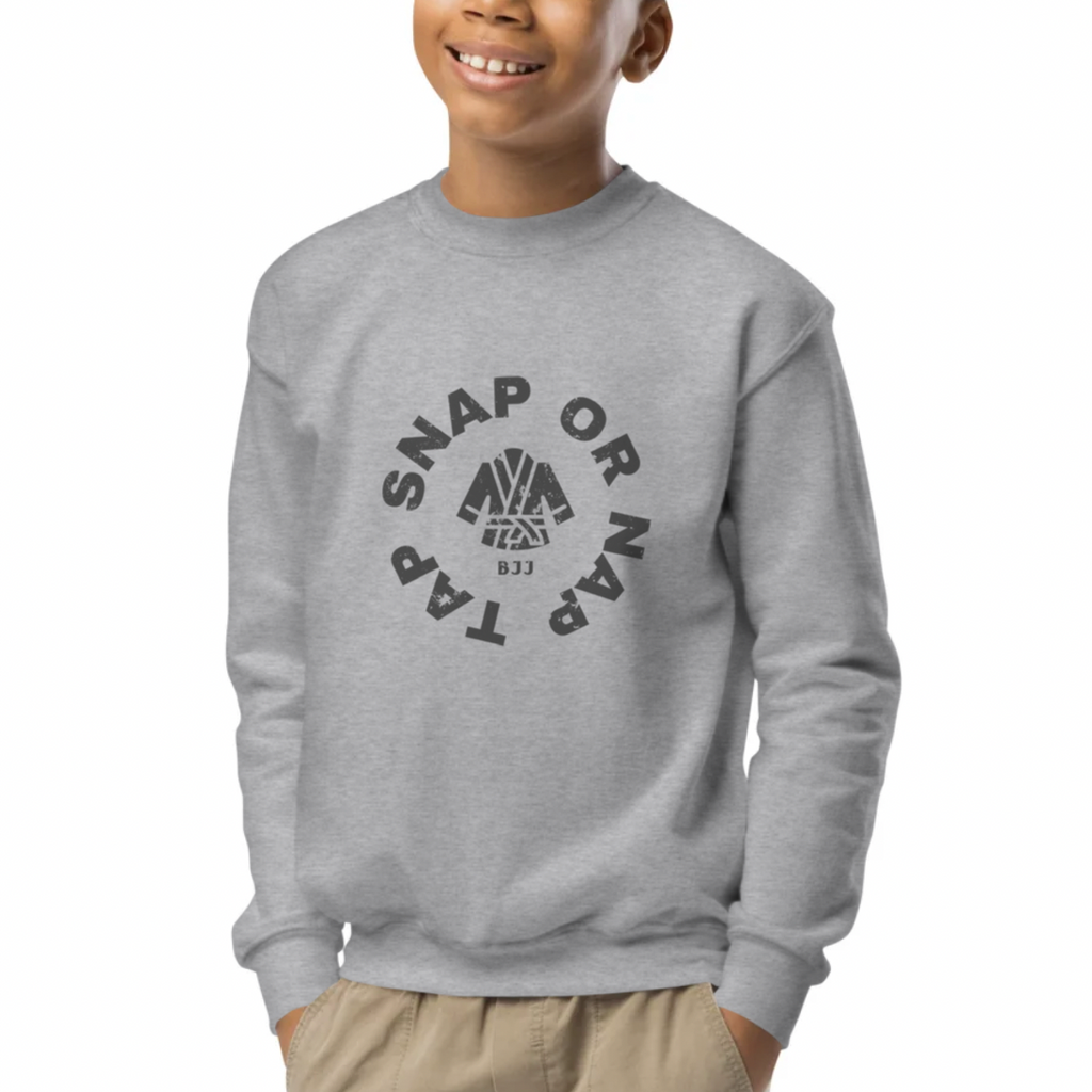 Tap Snap or Nap BJJ Youth crewneck sweatshirt