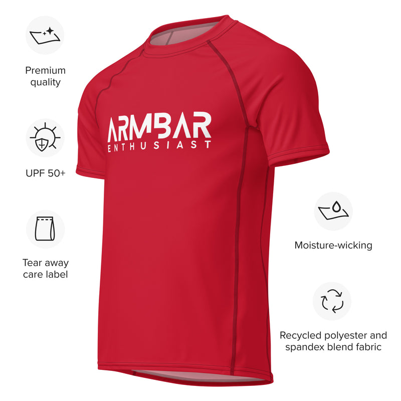 Armbar Enthusiast Men’s Rash Guard Red