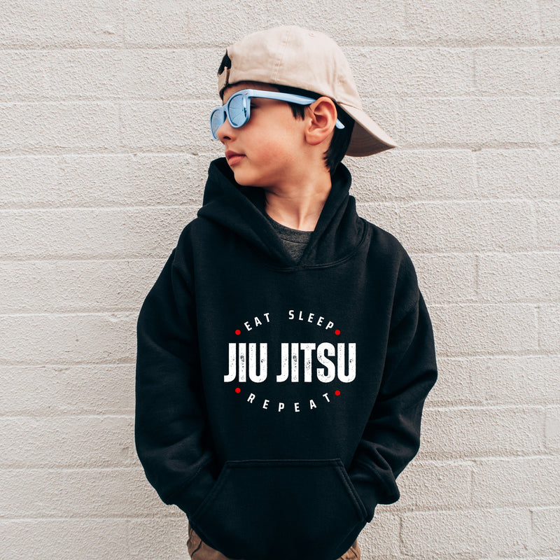 Eat Sleep Repeat Jiu Jitsu Kids Hoodie
