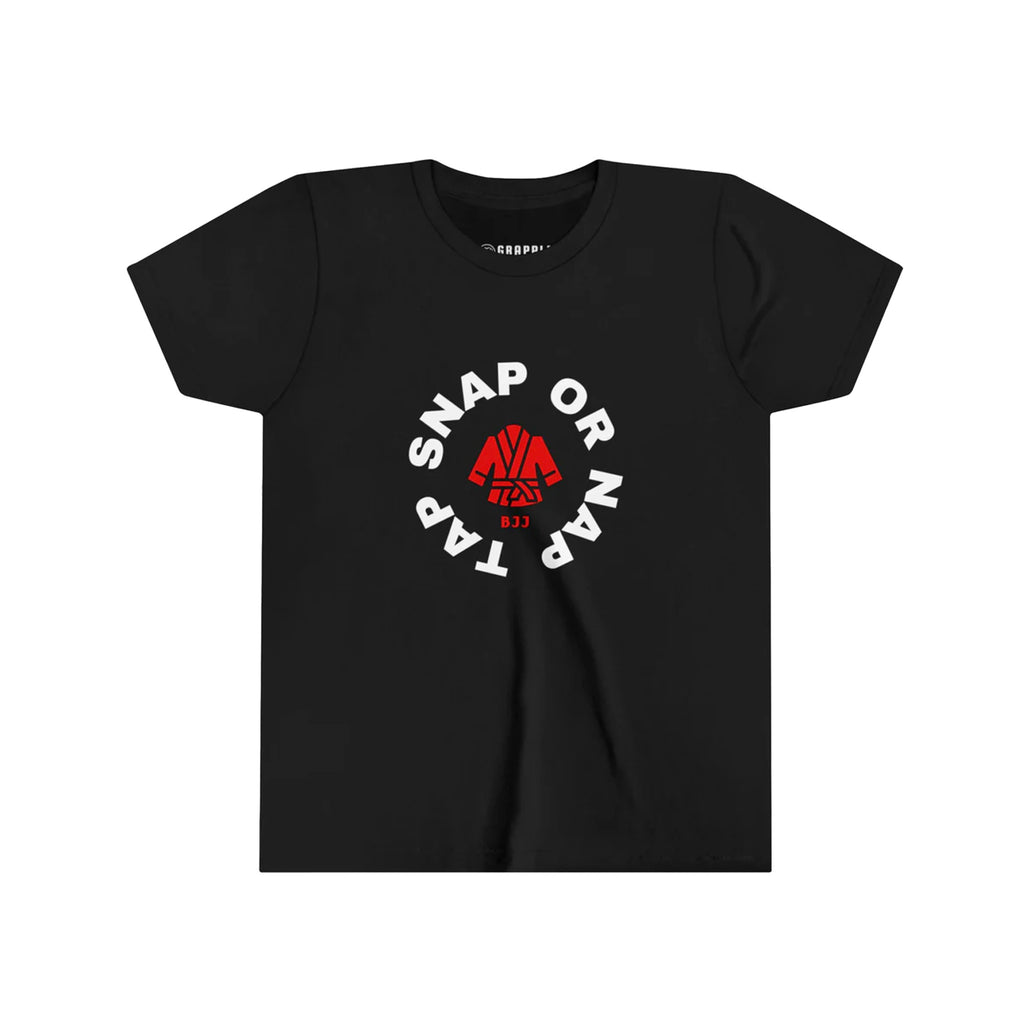 Youth Tap Snap or Nap Kids Jiu Jitsu T Shirt