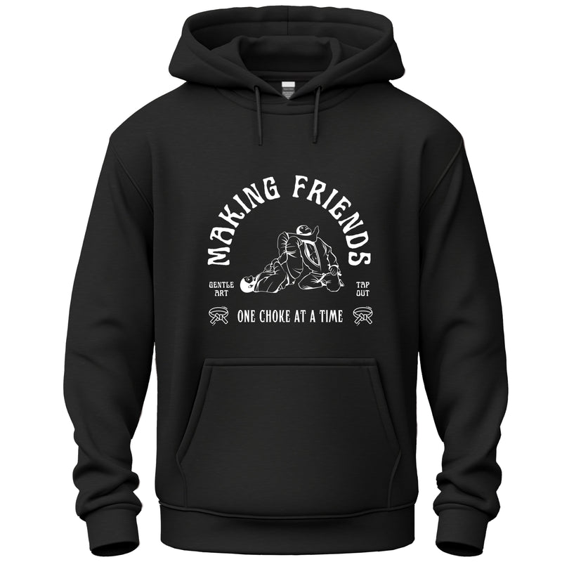 BJJ Making Friends One Choke At A Time Jiu Jitsu Hoodie