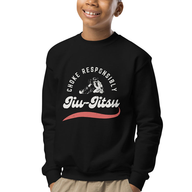 Choke Responsibly BJJ Youth crewneck sweatshirt