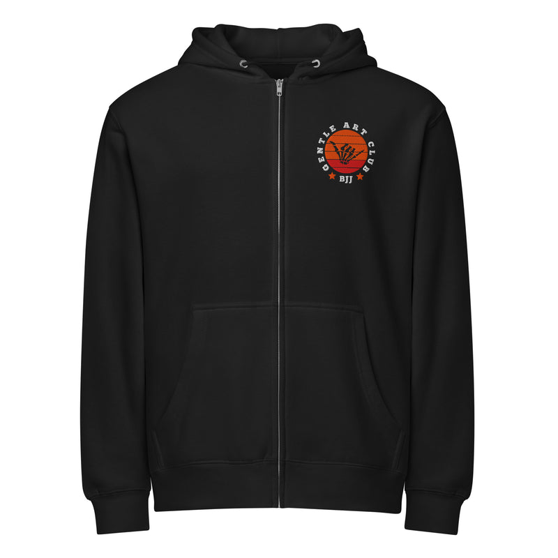Gentle Art BJJ Club Embroidered Zip Up Hoodie