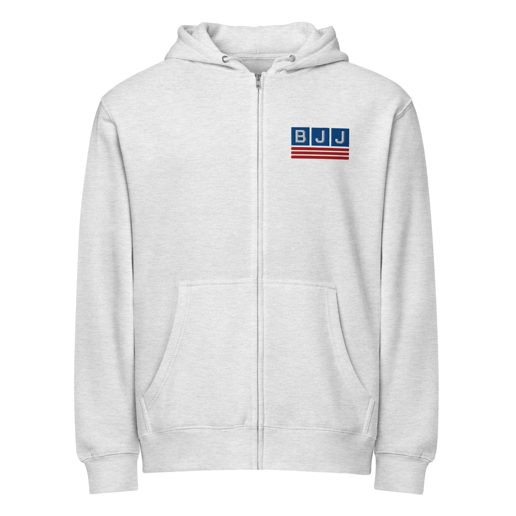 BJJ USA Embroidered Zip Up Hoodie
