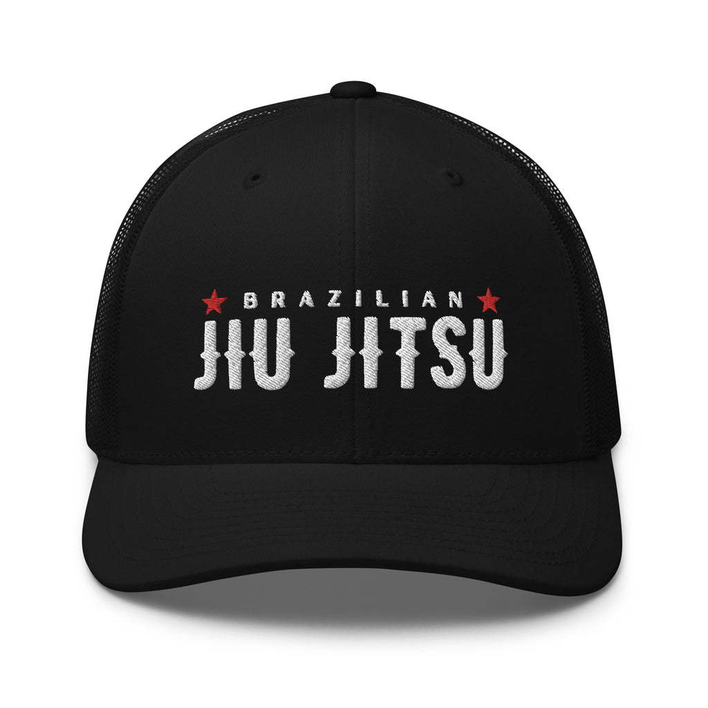 Cock Fight Champion Trucker Hat, Retro Embroidered Patch