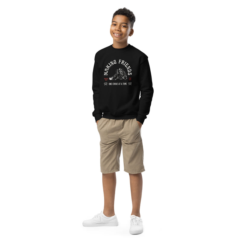Making Friends BJJ Youth crewneck sweatshirt