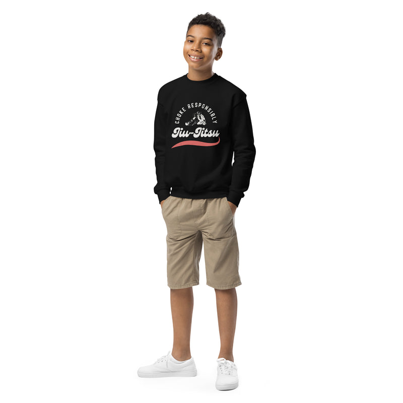 Choke Responsibly BJJ Youth crewneck sweatshirt